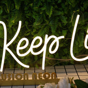 Just Keep Living Yellow Neon Sign