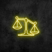 Justice Scale Neon Sign