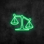 Justice Scale Neon Sign