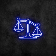 Justice Scale Neon Sign