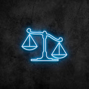 Justice Scale Neon Sign