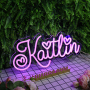 Kaitlin Dark Purple Neon Sign