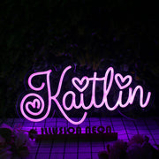 Kaitlin Dark Purple Neon Sign