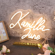 Kamilla June Yellow Neon Sign