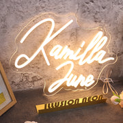 Kamilla June Yellow Neon Sign