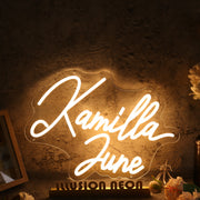 Kamilla June Yellow Neon Sign