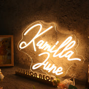 Kamilla June Yellow Neon Sign