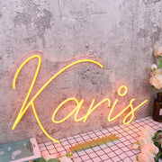 Karis Orange Neon Sign