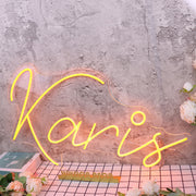 Karis Orange Neon Sign