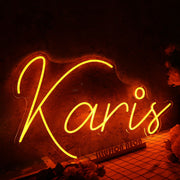 Karis Orange Neon Sign