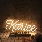 Karlee Yellow Neon Sign