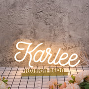 Karlee Yellow Neon Sign