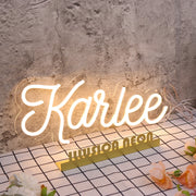 Karlee Yellow Neon Sign