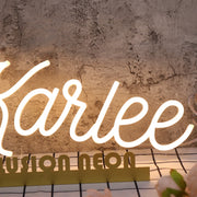 Karlee Yellow Neon Sign