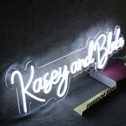 Kasey And Blake White Neon Sign