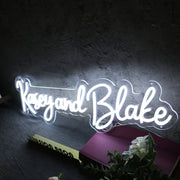 Kasey And Blake White Neon Sign