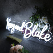 Kasey And Blake White Neon Sign