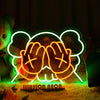 KAWS Covering Eyes Neon Sign