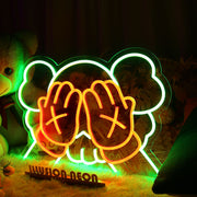 KAWS Covering Eyes Neon Sign