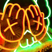 KAWS Covering Eyes Neon Sign