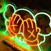 KAWS Covering Eyes Neon Sign