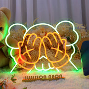 KAWS Covering Eyes Neon Sign