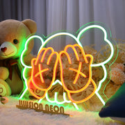 KAWS Covering Eyes Neon Sign