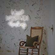 Keep Positive Thinking LED Neon Sign