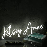 Kelsey Anne White Neon Sign