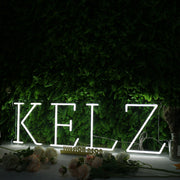 KELZ White Neon Sign