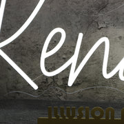 Kendall White LED Neon Sign