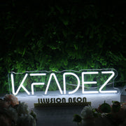 KFADEZ White Neon Sign