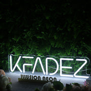 KFADEZ White Neon Sign