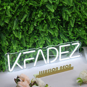 KFADEZ White Neon Sign