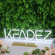 KFADEZ White Neon Sign