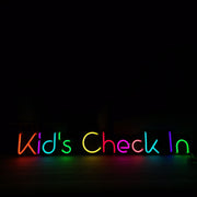 Kids Check In Neon Sign