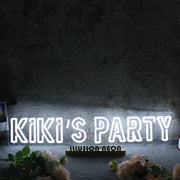 Kikis Party White Neon Sign