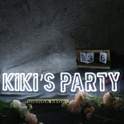 Kikis Party White Neon Sign