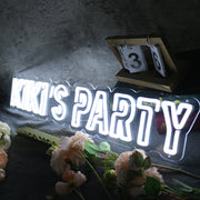 Kikis Party White Neon Sign