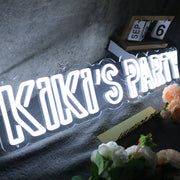 Kikis Party White Neon Sign