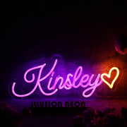 Kinsley Dark Purple Neon Sign