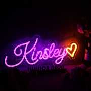 Kinsley Dark Purple Neon Sign