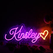 Kinsley Dark Purple Neon Sign