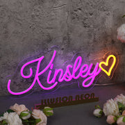 Kinsley Dark Purple Neon Sign