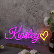 Kinsley Dark Purple Neon Sign