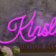 Kinsley Dark Purple Neon Sign