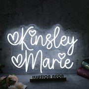 Kinsley Marie White Neon Sign