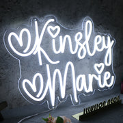 Kinsley Marie White Neon Sign