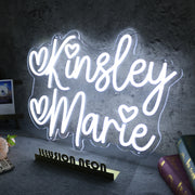 Kinsley Marie White Neon Sign