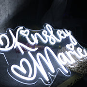 Kinsley Marie White Neon Sign